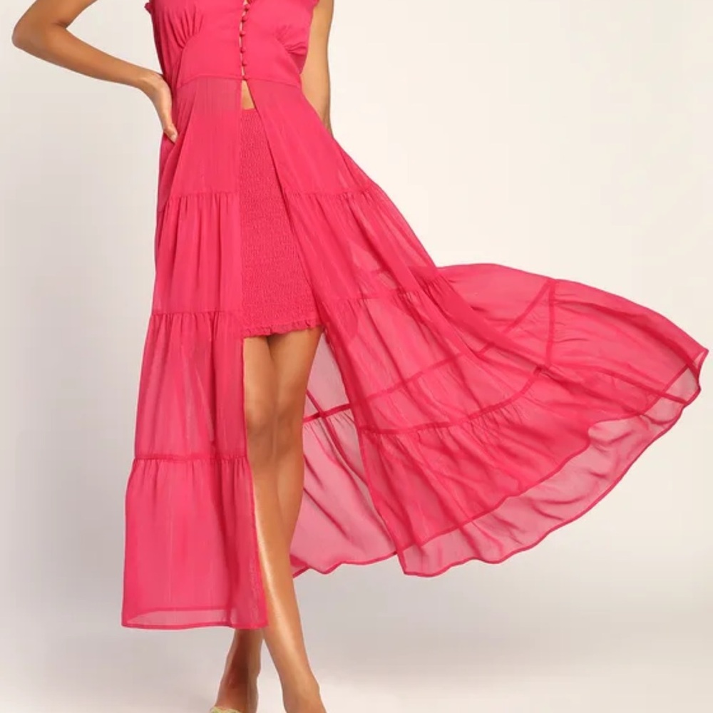 Vibrant Pink Maxi Dress